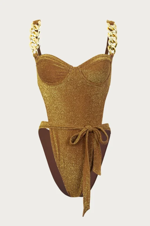 SAME Gold Chain One Piece-Women Women