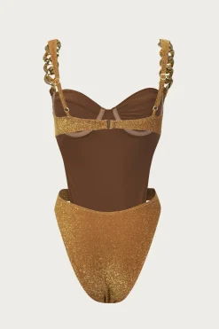 SAME Gold Chain One Piece-Women Women