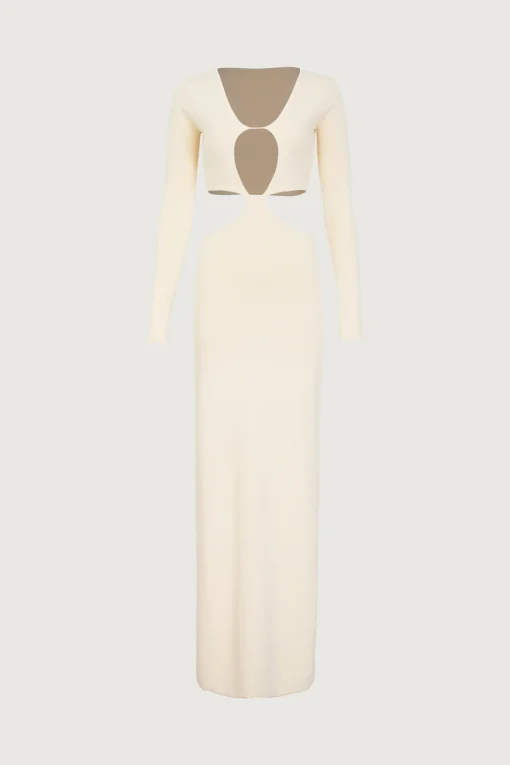 SAME Long Sleeve Cut Out Maxi Dress- Dresses | Bridal