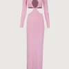 SAME Long Sleeve Cut Out Maxi Dress- Dresses