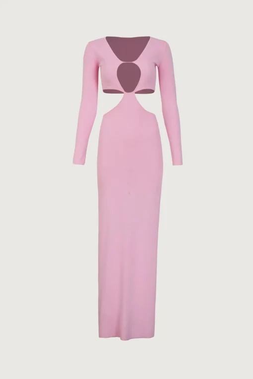 SAME Long Sleeve Cut Out Maxi Dress- Dresses