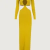 SAME Long Sleeve Cut Out Maxi Dress- Dresses