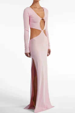 SAME Long Sleeve Cut Out Maxi Dress- Dresses