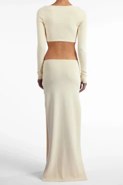 SAME Long Sleeve Cut Out Maxi Dress- Dresses | Bridal