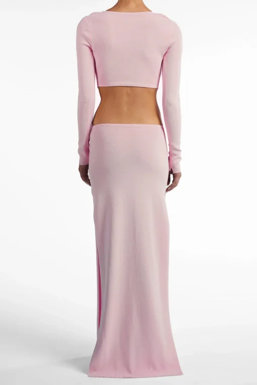 SAME Long Sleeve Cut Out Maxi Dress- Dresses