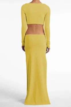 SAME Long Sleeve Cut Out Maxi Dress- Dresses