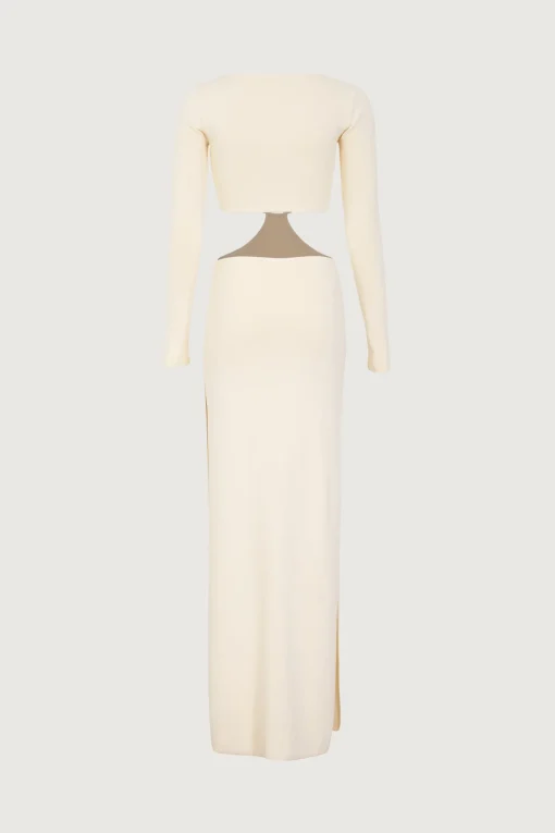 SAME Long Sleeve Cut Out Maxi Dress- Dresses | Bridal