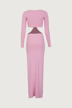 SAME Long Sleeve Cut Out Maxi Dress- Dresses