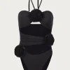SAME Rose Cut Out One Piece-Women Women