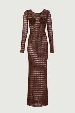 SAME Rosette Crochet Dress- Dresses