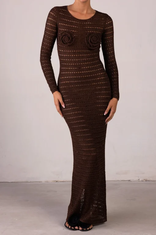 SAME Rosette Crochet Dress- Dresses