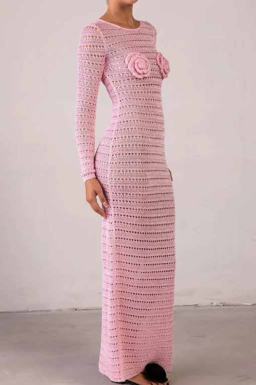 SAME Rosette Crochet Dress- Dresses