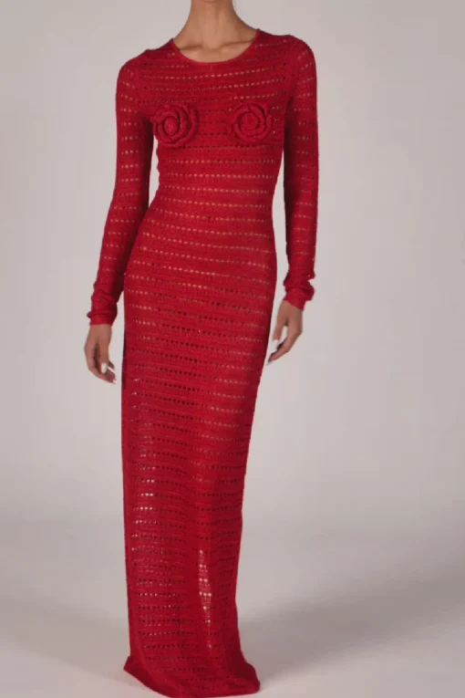 SAME Rosette Crochet Dress- Dresses