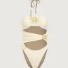 SAME Rosette Cut Out One Piece-Women Bridal | Women