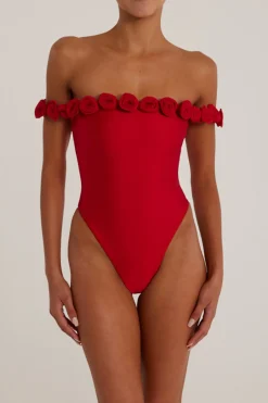 SAME Rosette Off Shoulder One Piece-Women Women
