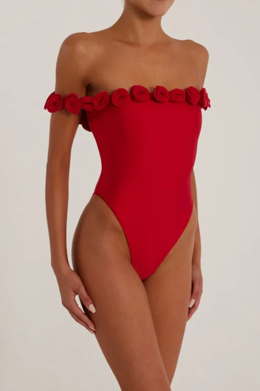 SAME Rosette Off Shoulder One Piece-Women Women
