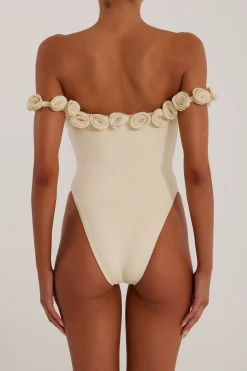 SAME Rosette Off Shoulder One Piece-Women Bridal | Women