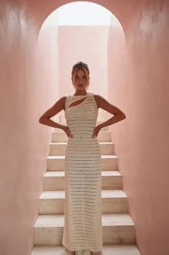 SAME Rosette Sleeveless Crochet Dress- Dresses | Bridal