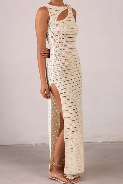 SAME Rosette Sleeveless Crochet Dress- Dresses | Bridal