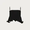 SAME Ruffle Hem Crop Top- Tops