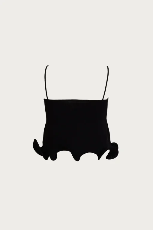 SAME Ruffle Hem Crop Top- Tops