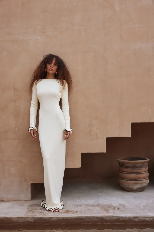 SAME Ruffle Hem Maxi Dress- Dresses | Bridal