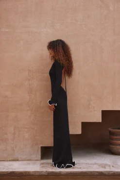 SAME Ruffle Hem Maxi Dress- Dresses