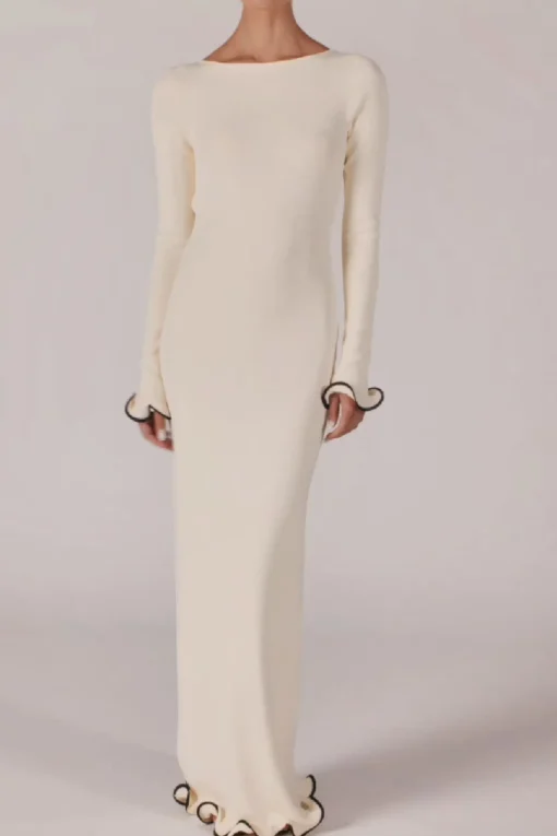 SAME Ruffle Hem Maxi Dress- Dresses | Bridal
