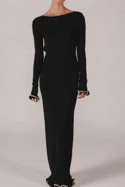 SAME Ruffle Hem Maxi Dress- Dresses
