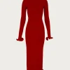 SAME Ruffle Hem Midi Dress- Dresses
