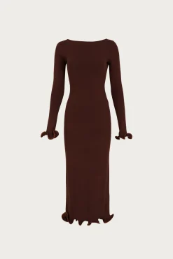 SAME Ruffle Hem Midi Dress- Dresses