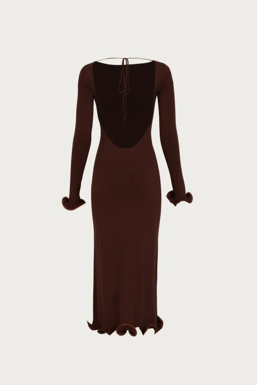 SAME Ruffle Hem Midi Dress- Dresses
