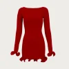 SAME Ruffle Hem Mini Dress- Dresses