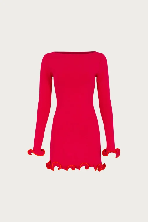 SAME Ruffle Hem Mini Dress- Dresses