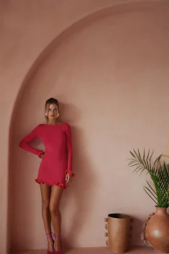 SAME Ruffle Hem Mini Dress- Dresses