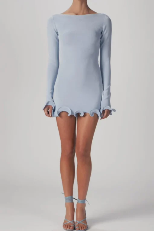 SAME Ruffle Hem Mini Dress- Dresses