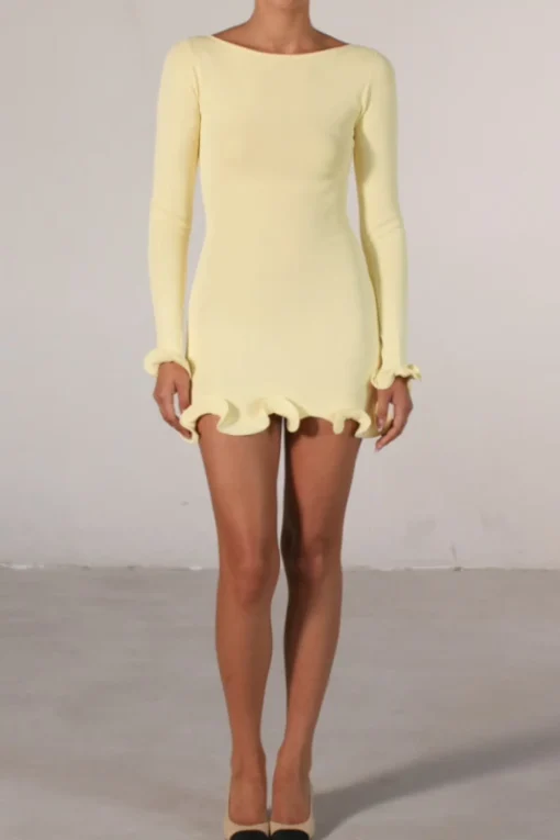 SAME Ruffle Hem Mini Dress- Dresses