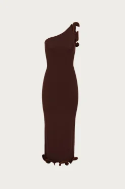 SAME Ruffle Hem One Shoulder Dress- Dresses