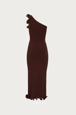 SAME Ruffle Hem One Shoulder Dress- Dresses