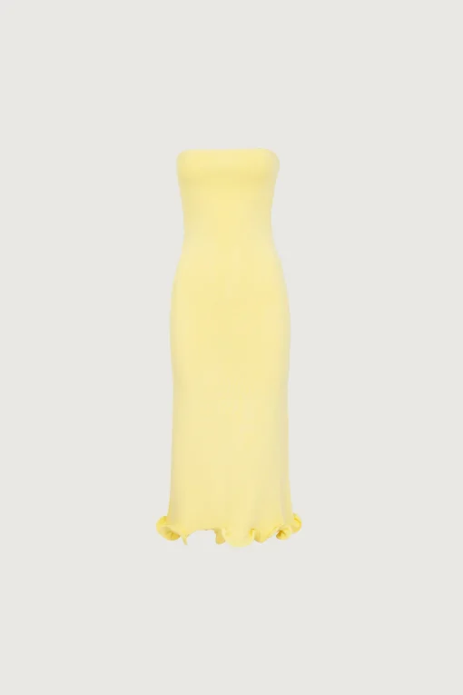 SAME Ruffle Hem Strapless Dress- Dresses