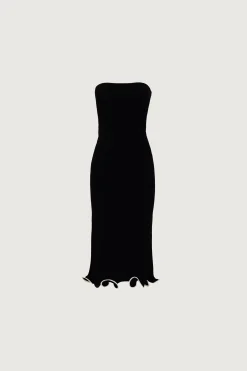 SAME Ruffle Hem Strapless Dress- Dresses