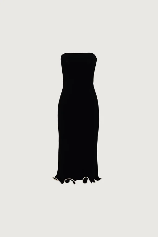 SAME Ruffle Hem Strapless Dress- Dresses