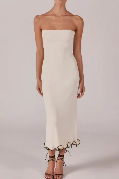 SAME Ruffle Hem Strapless Dress- Dresses | Bridal