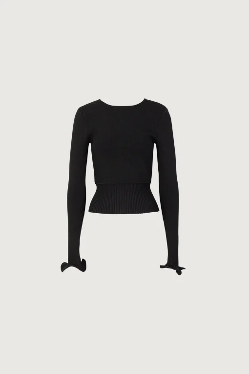 SAME Ruffle Hem Sweater- Tops