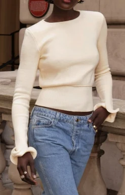 SAME Ruffle Hem Sweater- Tops