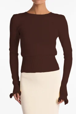 SAME Ruffle Hem Sweater- Tops