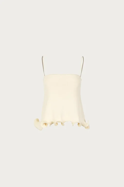 SAME Ruffle Hem Tank Top- Bridal | Tops