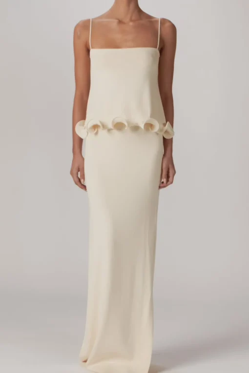 SAME Ruffle Hem Tank Top- Bridal | Tops