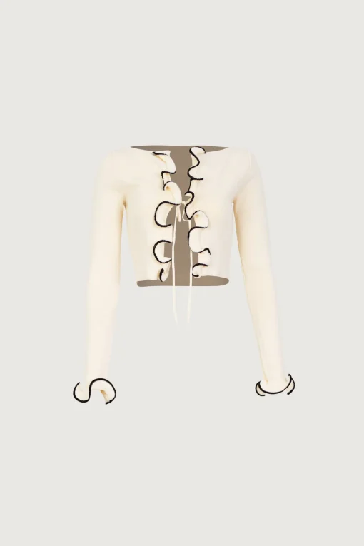 SAME Ruffle Hem Top- Tops | Bridal