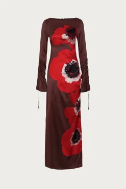 SAME Silk Floral Gown- Dresses